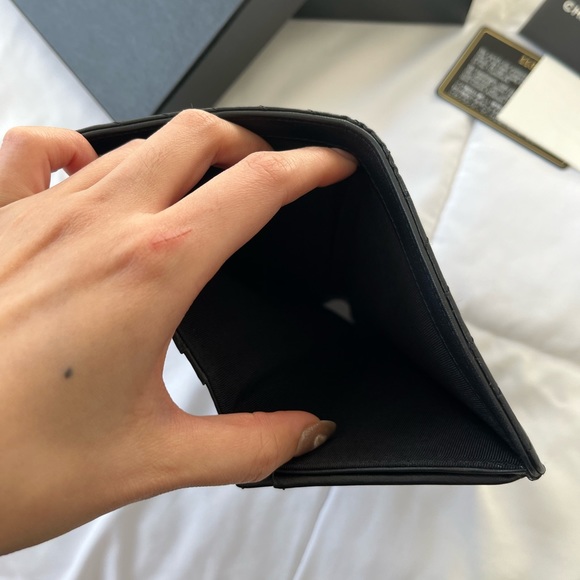 SOLD Chanel Black Chevron Calf Bifold - Picture 10 of 11